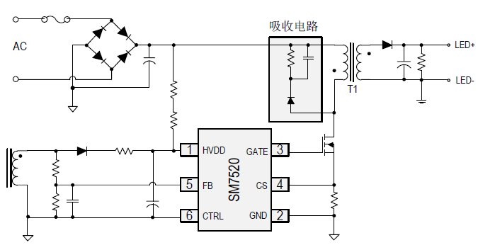 SM7520_LED驅動芯片_隔離恒流驅動芯片