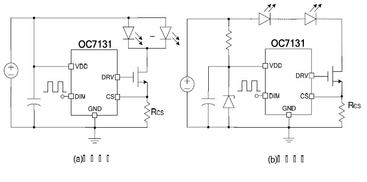 OC7131 PWM調(diào)光線性降壓_LED恒流驅動器