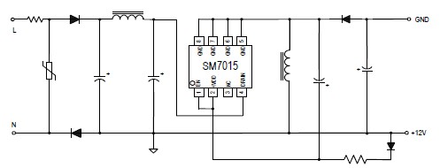 SM7015_AC-DC電源管理芯片_PWM開關芯片